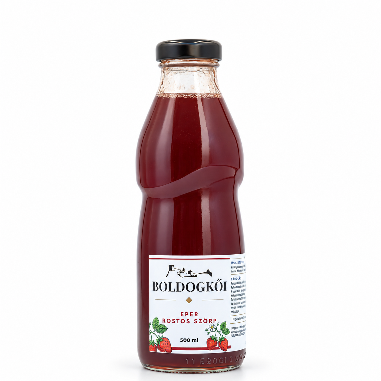 Boldogkői eper rostos szörp 500 ml