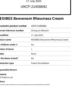 Alternative view of MediBee Reuma krém méhméreggel 70 ml