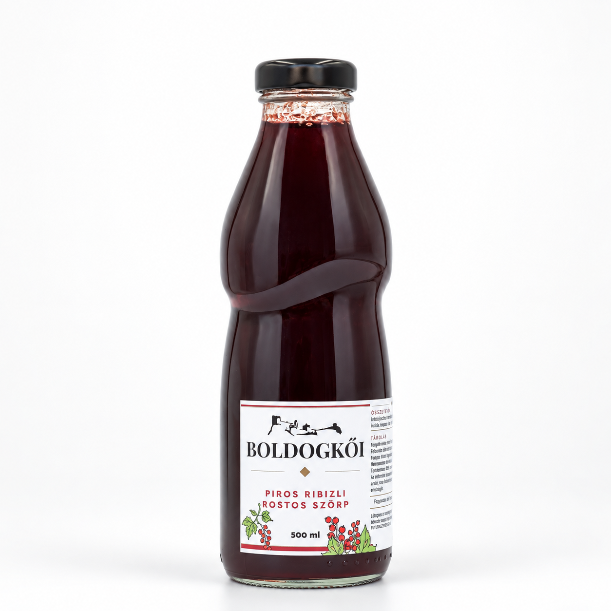 Boldogkői piros ribizli rostos szörp 500 ml