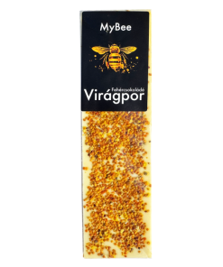 Virágporral szórt fehércsokoládé – prémium méhészeti különlegesség 100g