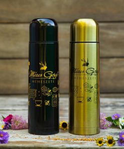 Mézes Gergő termosz 0,5 l – arany és fekete